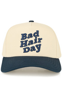 CC BEANIE BAD HAIR DAY Letter Embroidered on Two Tone Baseball Cap Trucker Hat