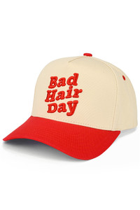 CC BEANIE BAD HAIR DAY Letter Embroidered on Two Tone Baseball Cap Trucker Hat
