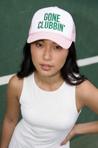 CC BEANIE GONE CLUBBIN' Foam Letter on Mesh Back Two Tone Baseball Cap Trucker Hat