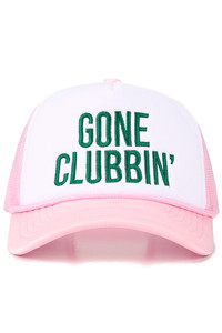CC BEANIE GONE CLUBBIN' Foam Letter on Mesh Back Two Tone Baseball Cap Trucker Hat
