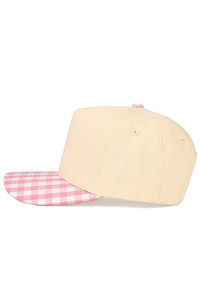 CC BEANIE BIG GINGHAM CHECK PATTERN on Two Tone Baseball Cap Trucker Hat