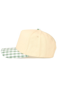 CC BEANIE BIG GINGHAM CHECK PATTERN on Two Tone Baseball Cap Trucker Hat