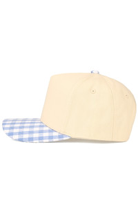 CC BEANIE BIG GINGHAM CHECK PATTERN on Two Tone Baseball Cap Trucker Hat