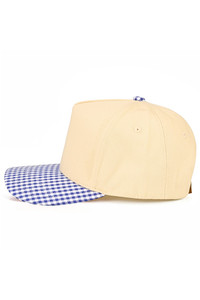 CC BEANIE SMALL GINGHAM CHECK PATTERN on Two Tone Baseball Cap Trucker Hat