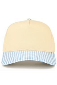 CC BEANIE SMALL GINGHAM CHECK PATTERN on Two Tone Baseball Cap Trucker Hat