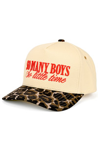 CC BEANIE SO MANY BOYS SO LITTLE TIME Letter on Two Tone Baseball Cap Trucker Hat
