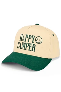 CC BEANIE HAPPY CAMPER Letter Embroidered on Two Tone Baseball Cap Trucker Hat