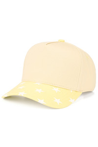 CC BEANIE Star Pattern on Brim Two Tone Baseball Cap Trucker Hat