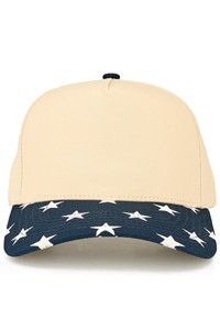 CC BEANIE Star Pattern on Brim Two Tone Baseball Cap Trucker Hat