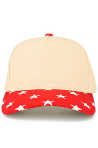 CC BEANIE Star Pattern on Brim Two Tone Baseball Cap Trucker Hat