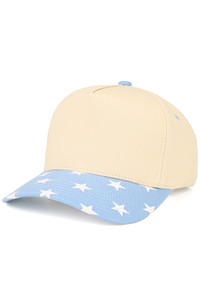 CC BEANIE Star Pattern on Brim Two Tone Baseball Cap Trucker Hat