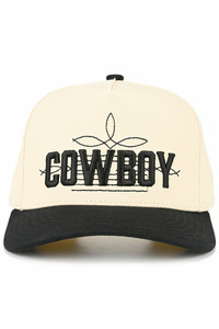 CC BEANIE COWBOY Letter Embroidered on Two Tone Baseball Cap Trucker Hat