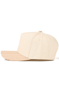 CC BEANIE Striped Pattern on Bill Plain Two Tone Baseball Cap Trucker Hat
Snap Back
