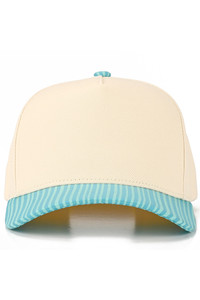 CC BEANIE Striped Pattern on Bill Plain Two Tone Baseball Cap Trucker Hat
Snap Back