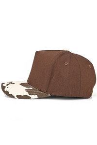 CC BEANIE Cow Pattern Print on Bill Plain Baseball Cap Trucker Hat