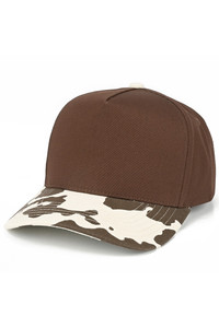 CC BEANIE Cow Pattern Print on Bill Plain Baseball Cap Trucker Hat