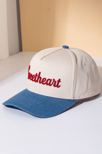 SWEETHEART Letter Embroidered on Two Tone Trucker Hat Baseball Cap