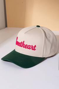 SWEETHEART Letter Embroidered on Two Tone Trucker Hat Baseball Cap