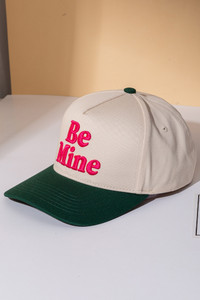 BE MINE Letter Embroidered on Two Tone Trucker Hat Baseball Cap