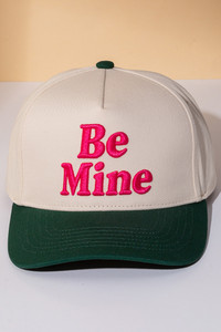 BE MINE Letter Embroidered on Two Tone Trucker Hat Baseball Cap