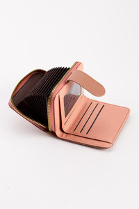 Diamond-Stitched Pattern Multi Slot  ID Window Wallet Card Holder