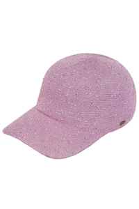 CC BEANIE Solid with Sequin Baseball Cap