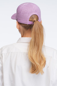 CC BEANIE Solid with Sequin Baseball Cap