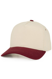 CC BEANIE Two Tone Plain Cotton Criss-Cross Back Ponytail Trucker Hat 
