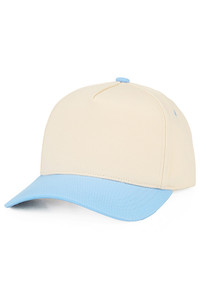 CC BEANIE Two Tone Plain Cotton Criss-Cross Back Ponytail Trucker Hat 