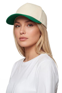 CC BEANIE Two Tone Plain Cotton Criss-Cross Back Ponytail Trucker Hat 