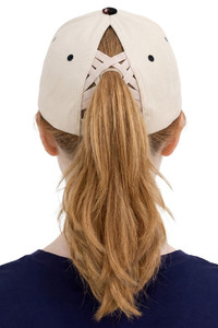 CC BEANIE Multi Pattern Patchwork Criss-Cross Back Ponytail Trucker Hat Baseball Cap