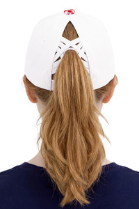 CC BEANIE Gingham Pattern on Brim Criss-Cross Back Ponytail Trucker Hat Baseball Cap
