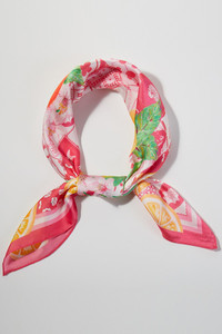 Citrus with Pattern Mosaic Pattern Print Light Weight Silky All Season Bandana Scarf