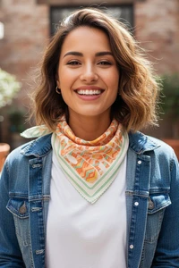 Abstract Tribal Pattern Light Weight Silky All Season Bandana Scarf