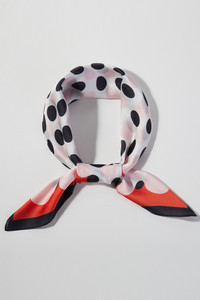 Polka Dots Sizes Pattern Print Light Weight Silky All Season Bandana Scarf