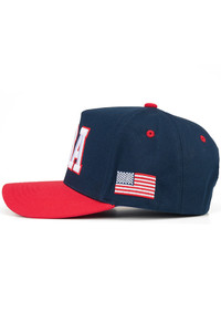 CC BEANIE Two-Tone Flag USA Letter Embroidered on Two Tone Baseball Cap Trucker Hat
