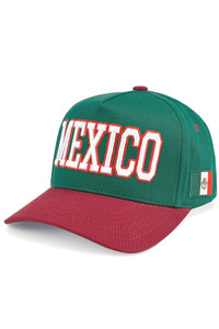 CC BEANIE Two-Tone Flag MEXICO Letter Embroidered on Two Tone Baseball Cap Trucker Hat