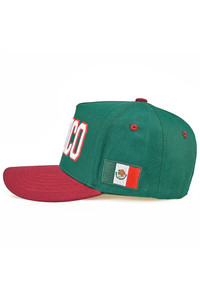 CC BEANIE Two-Tone Flag MEXICO Letter Embroidered on Two Tone Baseball Cap Trucker Hat