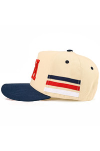 CC BEANIE 3 Lines Flag USA Letter Embroidered on Two Tone Baseball Cap Trucker Hat