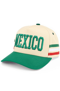 CC BEANIE 3 Lines Flag MEXICO Letter Embroidered on Two Tone Baseball Cap Trucker Hat