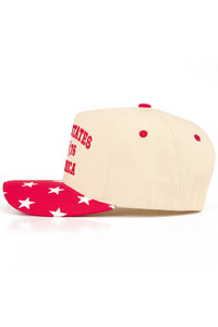 CC BEANIE UNITED STATES 1776 OF AMERICA Letter with USA Flag Embroidered on Two Tone Baseball Cap Trucker Hat