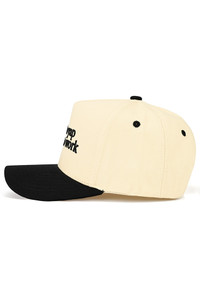CC BEANIE BORN TO YAP FORCED TO WORK Letter Embroidered on Two Tone Baseball Cap Trucker Hat
