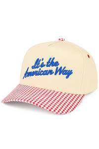 CC BEANIE IT'S THE AMERICAN WAY Embroidered on Two Tone Baseball Cap Trucker Hat