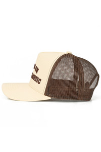 CC BEANIE RAISED ON COUNTRY MUSIC Letter Embroidered on Two Tone Baseball Mesh Back Cap Trucker Hat