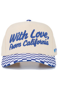 CC BEANIE WITH LOVE FROM 'State' Letter Embroidered on Two Tone Baseball Cap Trucker Hat