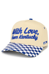 CC BEANIE WITH LOVE FROM 'State' Letter Embroidered on Two Tone Baseball Cap Trucker Hat