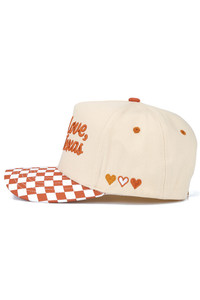 CC BEANIE WITH LOVE FROM 'State' Letter Embroidered on Two Tone Baseball Cap Trucker Hat