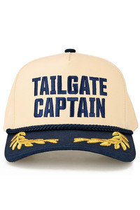 CC BEANIE TAIL GATE CAPTAIN Letter Embroidered on Two Tone Baseball Cap Trucker Hat