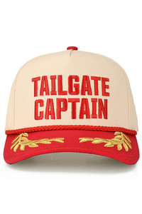 CC BEANIE TAIL GATE CAPTAIN Letter Embroidered on Two Tone Baseball Cap Trucker Hat