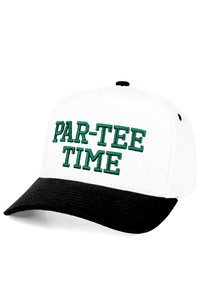 CC BEANIE PAR-TEE TIME Letter Embroidered on Two Tone Baseball Cap Trucker Hat